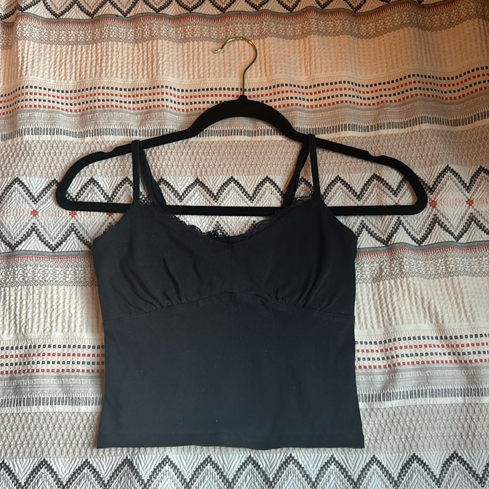 Hollister Black Cropped Tank Top